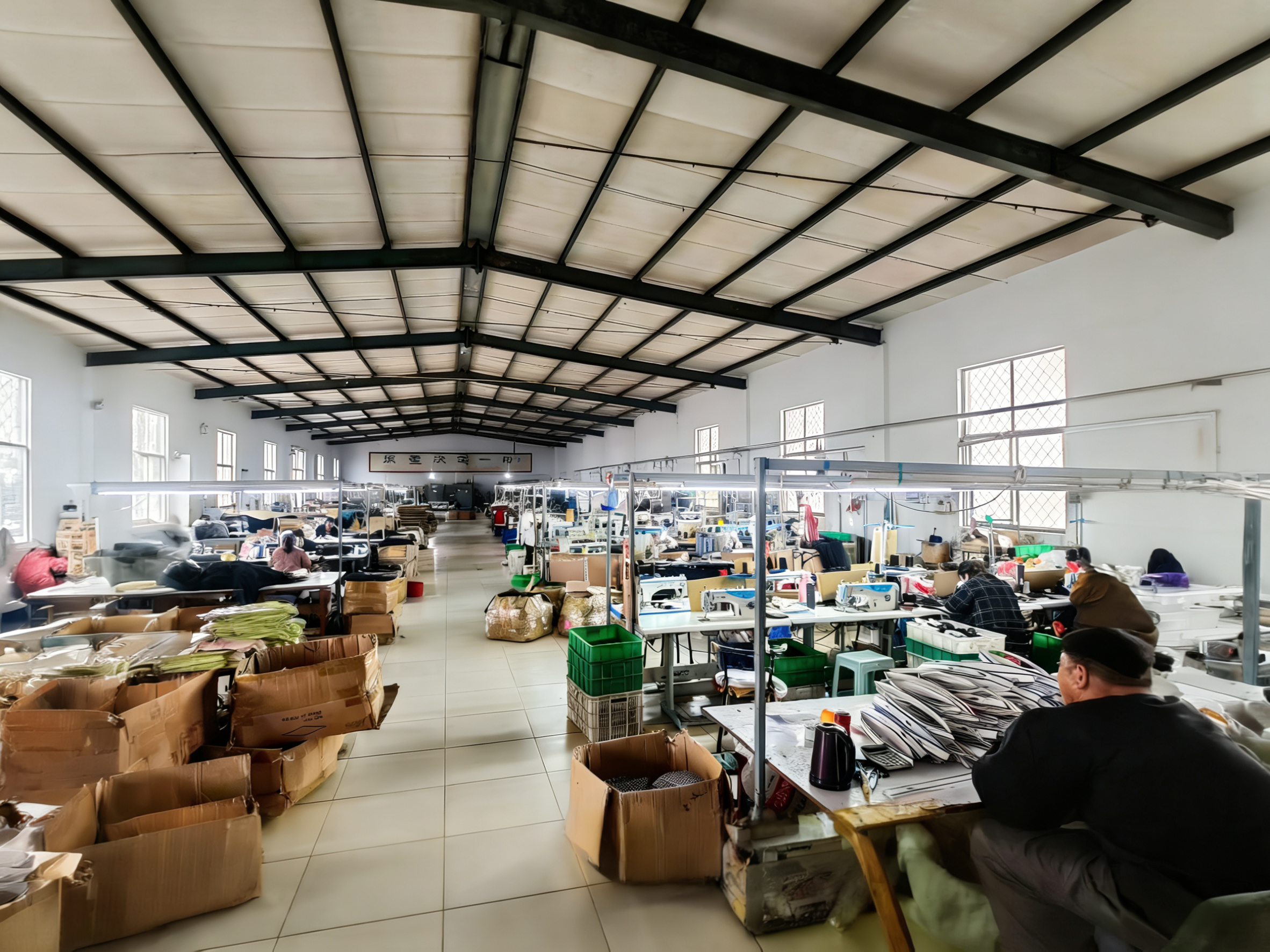 男士假发生产流水线